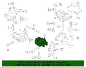 Подушка двигателя задняя Ford Fusion mk5 13-20 1.5T
