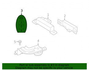 Ключ smart key Nissan Rogue 17-19 5 кнопок