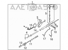 Рулевой наконечник левый Subaru b10 Tribeca 08-14