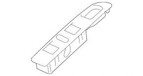 Ornament control ridicare geam stânga față pentru VW Tiguan 09-17, negru