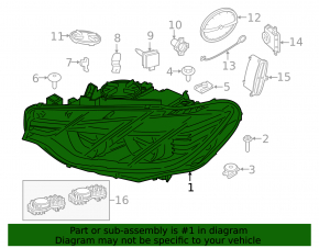 Фара передняя левая в сборе BMW 4 F32/33/36 14-16 ксенон