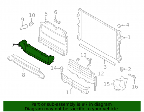 Deflector superior radiator pentru Jaguar E-Pace 21-23 2.0 hybrid