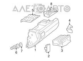 Перчаточный ящик, бардачок Mercedes W164 ML беж