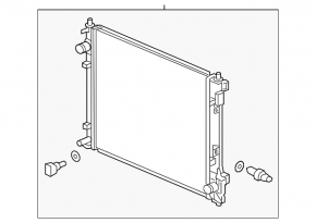 Radiatorul de răcire a apei pentru Honda Civic X FC 16-21 1.5T