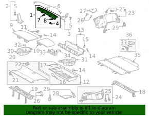 Накладка проема багажника Lexus RX300 RX330 RX350 RX400h 04-08 черн