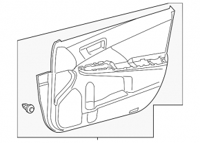 Обшивка двери карточка передняя левая Toyota Camry v50 12-13 usa черн
