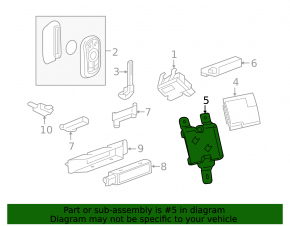 Кронштейн Keyless Entry-Control Module Chevrolet Volt 16-