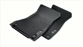Комплект ковриков салона ткань 4шт Audi A5 F5 18-25 5D черная с надписью A5