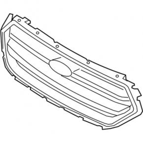 Решетка радиатора grill Ford Escape MK3 17-19 рест серая с хромом