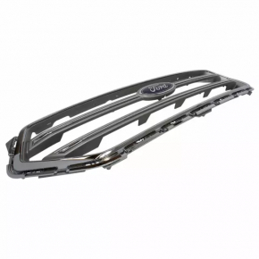 Решетка радиатора grill Ford Escape MK3 17-19 рест серая с хромом