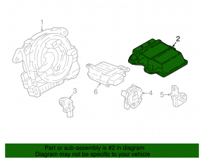 Модуль srs airbag компьютер подушек безопасности VW Atlas 18-23