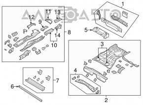 Задняя панель Jeep Patriot 11-17 без боковых частей