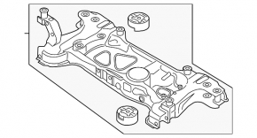 Подрамник передний VW Passat b7 12-15 USA 3.6