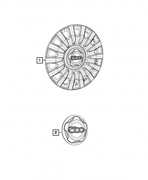 Центральный колпачок Fiat 500L 14-20 133/59мм