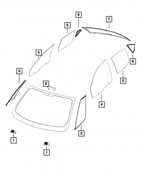 Лобовое стекло Fiat 500L 14-19