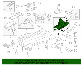 Накладка центральной консоли Honda Civic X FC 16-21 черная