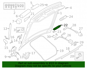 Виброгаситель двери багажника Audi A5 F5 18-25