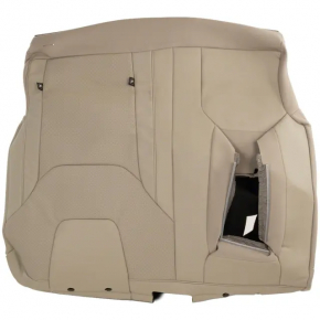 Spătar banchetă spate, rândul 2, stânga, Ford Edge 15-24, piele gri perforată, încălzită, cu cotieră, cu centură, ciobituri