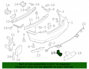 Senzor de parcare bara spate pentru Infiniti Q70 16-19