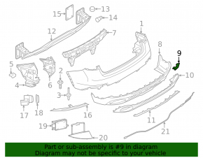 Capac cârlig de remorcare pentru bara spate BMW X6 F16 15-19