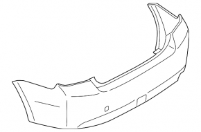Бампер задний голый SubaruImpreza 12-16 4d, без парктроников
