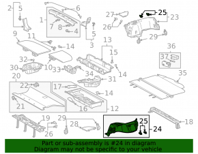 Обшивка арки левая Lexus RX300 RX330 RX350 RX400H 04-08 черная