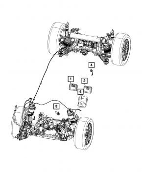 Air suspension controller Jeep Grand Cherokee 16-22