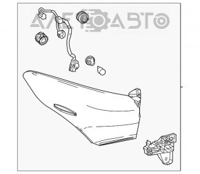 Lampă LED aripă exterioară dreapta pentru Toyota Highlander 20-23