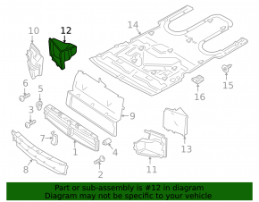 Conductă de aer pentru radiator suplimentar, dreapta, Porsche Panamera 17-23 2.9, hibrid, spate