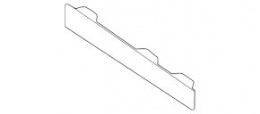 Ornament central bară față Mercedes X167 GLS 450 20-26 structură, zgârieturi