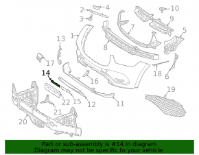 Ornament central bară față Mercedes X167 GLS 450 20-26 structură, zgârieturi
