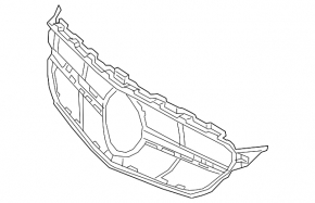 Решетка радиатора grill Mercedes C-class W205 300/350e 15-18 AMG pkg, под камеру, Diamond