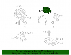 Подушка двигателя задняя Lincoln MKC 15-19