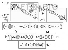 Привод полуось передняя левая Mazda 6 14-17 2.5 акпп