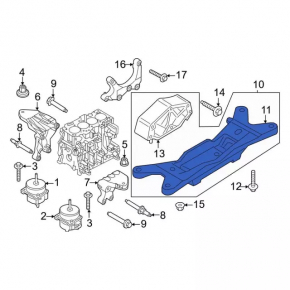 Опора АКПП Ford Mustang mk6 18-23 2.3T под 10 ступ АКПП