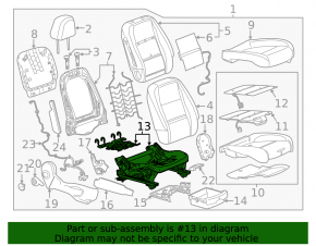 Салазки пассажирского сиденья Buick Encore 13-22 механические, без каркаса