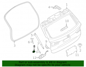 Отбойник двери багажника левый BMW X1 F48 16-19