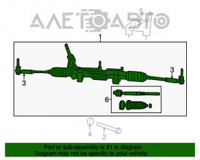 Рейка рулевая Jeep Patriot 11-17 AWD