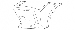 Bara fata goala partea stanga Lexus UX200 UX250h 19- cu spalator de faruri, fara senzori de parcare, nou original
