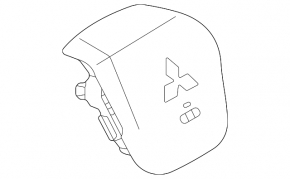 Подушка безопасности airbag в руль водительская Mitsubishi Outlander 22-26 черная