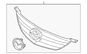 Решетка радиатора grill Mazda6 03-05