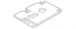 Накладка передней панели нижняя пространства ног пассажира BMW X1 F48 16-22 передняя, царапины