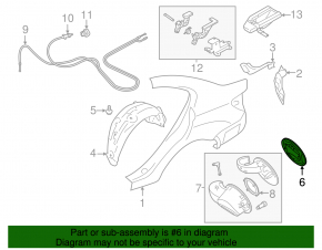 Лючок бензобака Subaru Impreza 4d 17-23 GK в сборе с корпусом