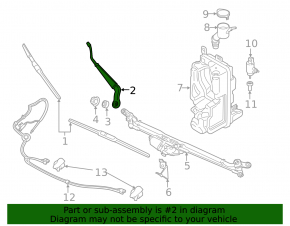Поводок дворника левый Mini Cooper F56 3d 14-24
