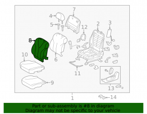 Водительское сидение Toyota Camry v40 07-11 без airbag, кожа беж
