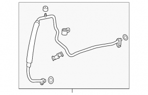 Трубка кондиционера длинная, железо Nissan Leaf 11-14