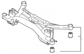 Подрамник задний Audi Q3 8U 15-18 AWD