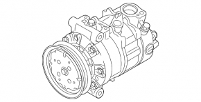 Компрессор кондиционера Audi A3 8V 15-19 1.8T, 2.0T под R134A
