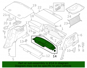 Поддон багажника Ford C-max MK2 13-18 с крышкой