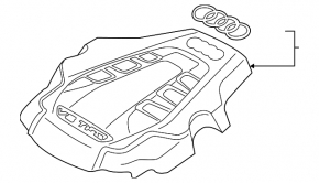Накладка двигателя Audi A6 C7 16-18 3.0T